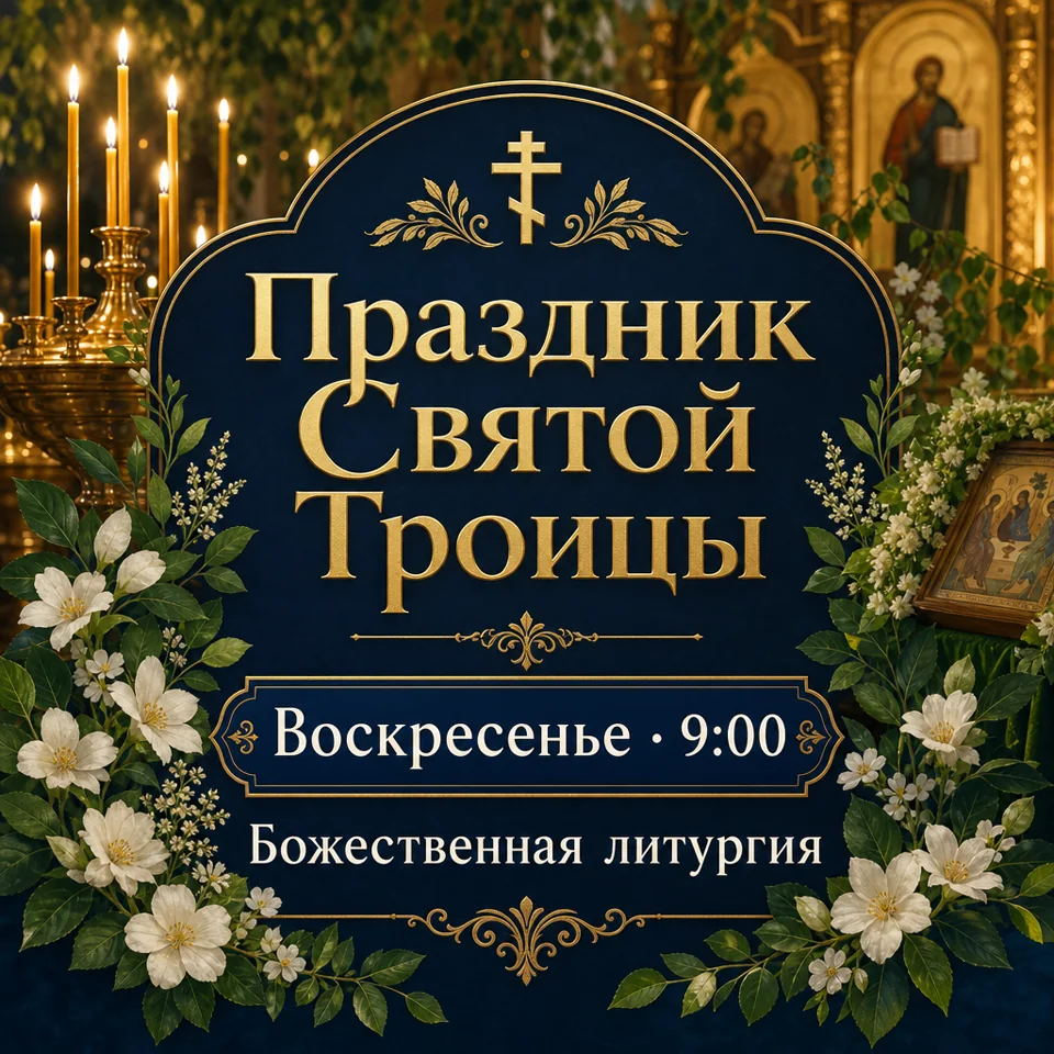 Готовая картинка к церковному празднику с русским текстом